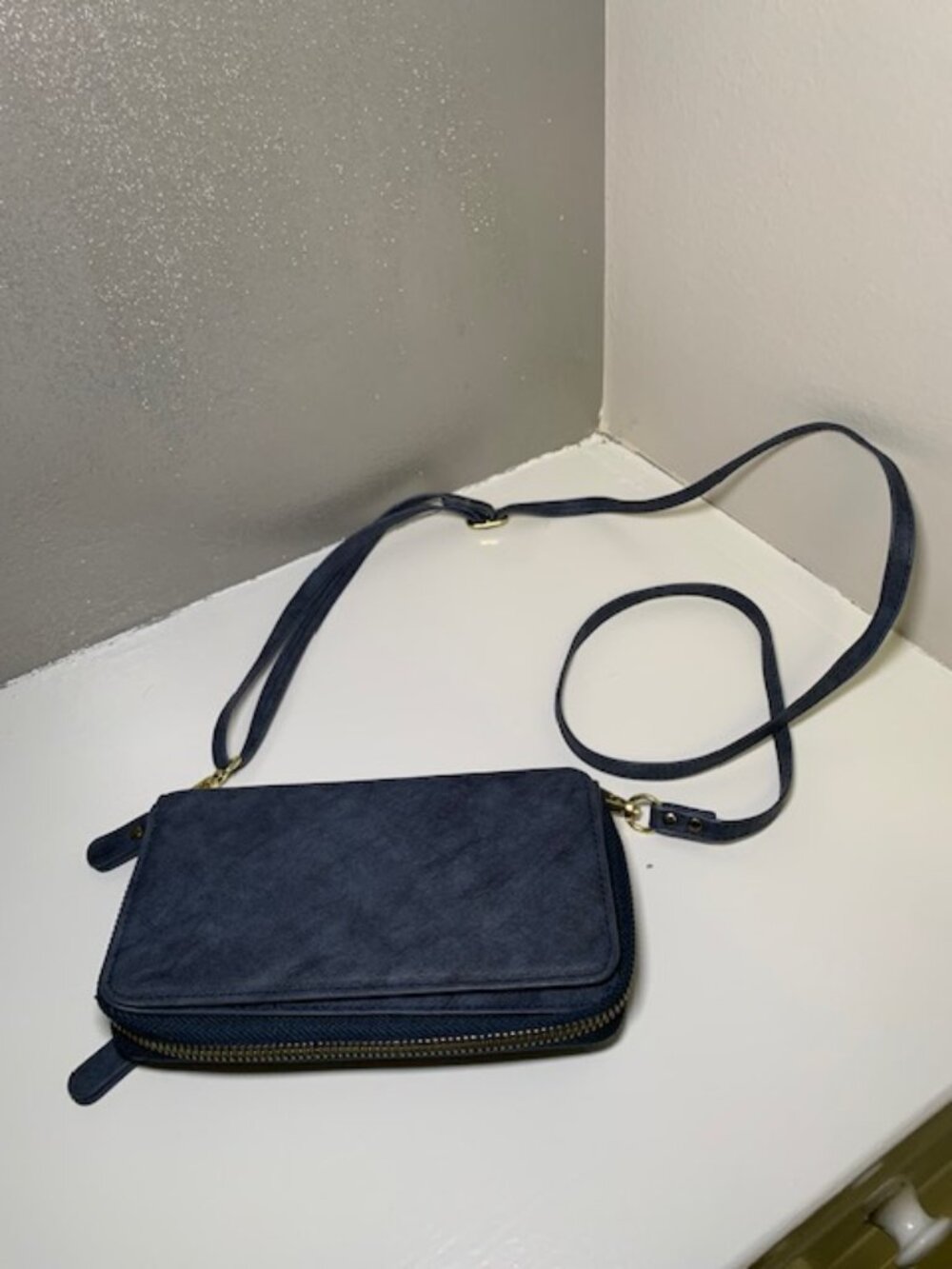 Navy Blue Crossbody Wallet